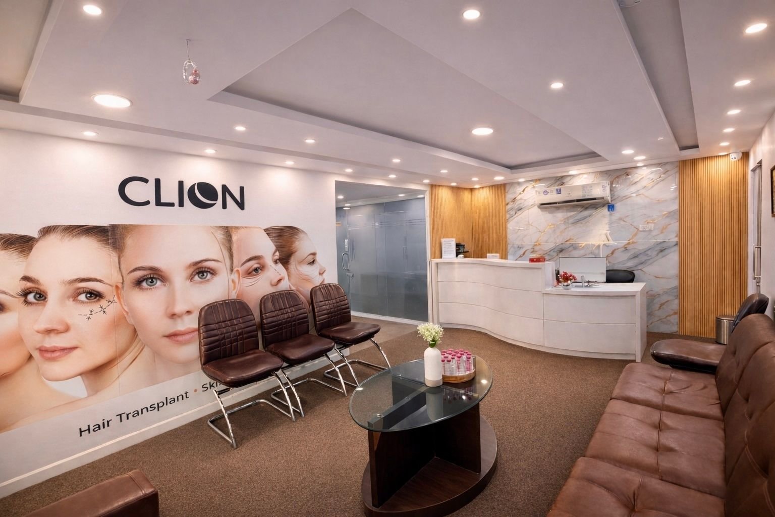 Interior of the CLION Care practice, Ahmedabad.